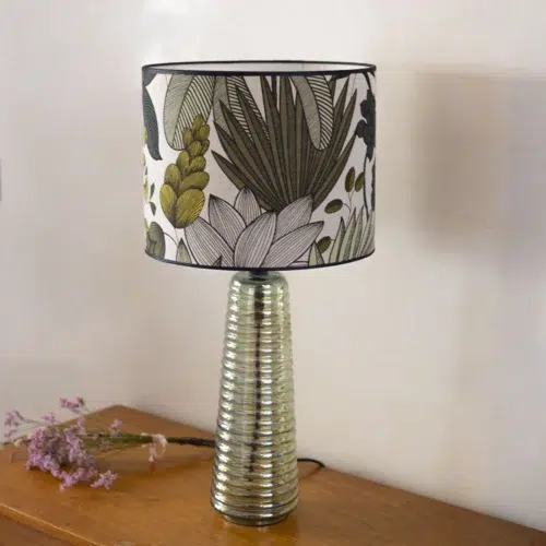 abat-jour végétal pour lampe jungle green avec motif végétal