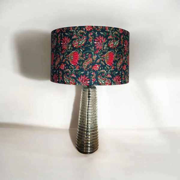 Abat-jour « Mumbaï » block print – 40 cm, pour lampe ou lampadaire